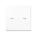 Jung AS range centraalplaat + schakelwippen as500 tweedelige wip wit RAL 9016 AS591-5PWW