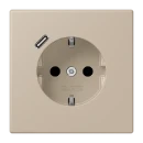 Jung LS range wandcontactdoos safety + LC32142 inbouw 16A 250V RA KV Mat RAL IP20 LC1520-18C243