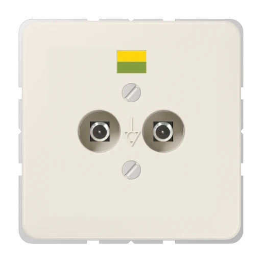 Jung CD range potentiaal aardingscontactdoos cd500 contactdoos 2-voudig inbouw Glanzend wit 565-2NUZ