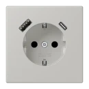Jung LS range wandcontactdoos safety + LC32013 inbouw 16A 250V RA KV Mat RAL IP20 LC1520-15CA205