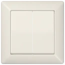 Jung AS range volle afdekplaat + schakelwippen en wissel as500 tweedelige wip wit RAL 1013 AS590-5