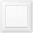 Jung AS range volle afdekplaat + schakelwippen en wissel as500 tweedelige wip wit RAL 9016 AS590-5WW