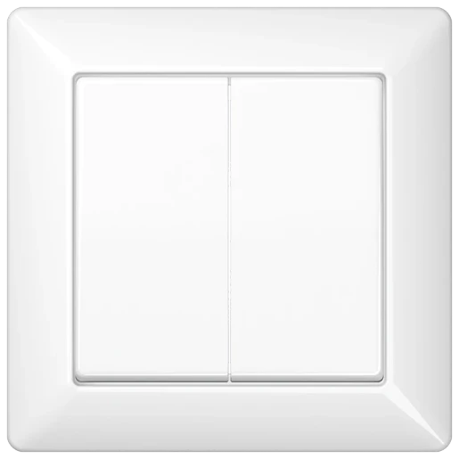 Jung AS range volle afdekplaat + schakelwippen en wissel as500 tweedelige wip wit RAL 9016 AS590-5WW