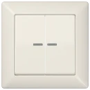 Jung AS range volle afdekplaat + schakelwippen en controle as500 tweedelige wip wit RAL 1013 AS590-5KO5
