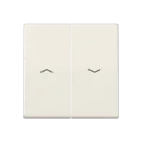 Jung AS range centraalplaat + schakelwippen as500 tweedelige wip wit RAL 1013 AS591-5P