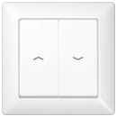 Jung AS range volle afdekplaat + schakelwippen as500 tweedelige wip wit RAL 9016 AS590-5PWW
