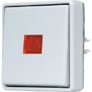 Jung WG 600 wipschakelaar controleschakelaar Tweepolige schakelaar opbouw 10AX grijs RAL 7035 IP44 602KOE