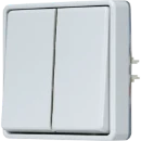 Jung WG 600 wipschakelaar zonder onderkast Serieschakelaar opbouw 10AX grijs RAL 7035 IP44 605E