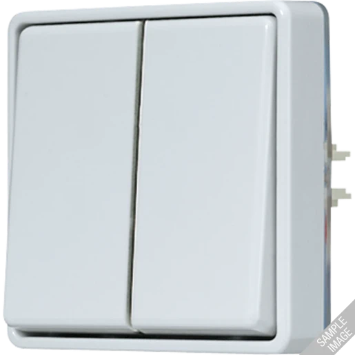 Jung WG 600 wipschakelaar zonder onderkast Wisselschakelaar opbouw 10AX grijs RAL 7035 IP44 608E