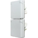 Jung WG 600 wandcontactdoos onderkast opbouw 16A 250V RA Glanzend grijs RAL 7035 IP44 622N