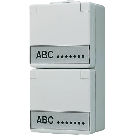 Jung WG 600 wandcontactdoos onderkast opbouw 16A 250V RA Glanzend grijs RAL 7035 IP44 622NAW