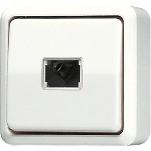 Jung AP 600 Impulsdrukker opbouw Wip Glanzend wit RAL 1013 631A