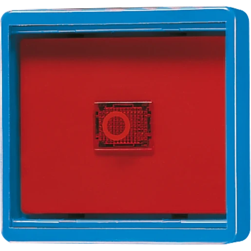 Jung WG 600 Afdekplaat + glas enkele wip blauw RAL 5013 661WGLBL