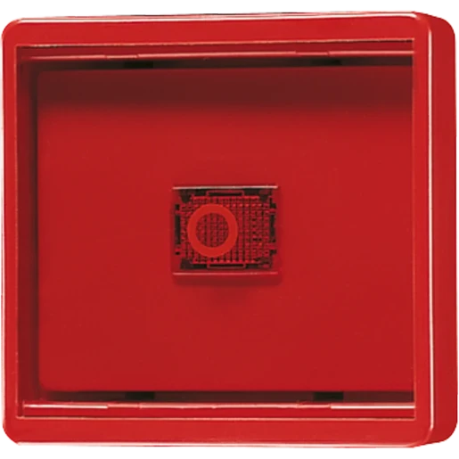 Jung WG 600 Afdekplaat + glas enkele wip rood RAL 3003 661WGLR