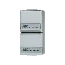 Jung WG 600 combinatie wandcontactdoos + ra + tekstveld wissel opbouw grijs IP44 676NAW