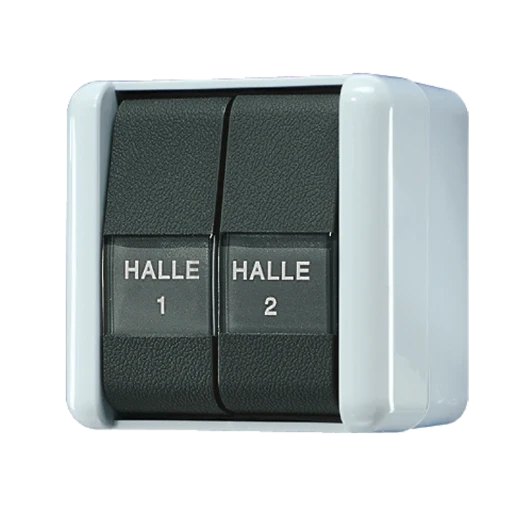 Jung WG 800 wipschakelaar met onderkast Serieschakelaar opbouw 10AX grijs RAL 7035 IP44 805NAW