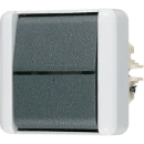 Jung WG 800 wipschakelaar zonder onderkast Kruisschakelaar opbouw 10AX grijs RAL 7035 IP44 807E