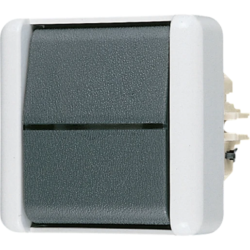 Jung WG 800 wipschakelaar zonder onderkast Kruisschakelaar opbouw 10AX grijs RAL 7035 IP44 807E