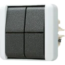 Jung WG 800 wipschakelaar zonder onderkast Serieschakelaar opbouw 10AX grijs RAL 7035 IP44 805E