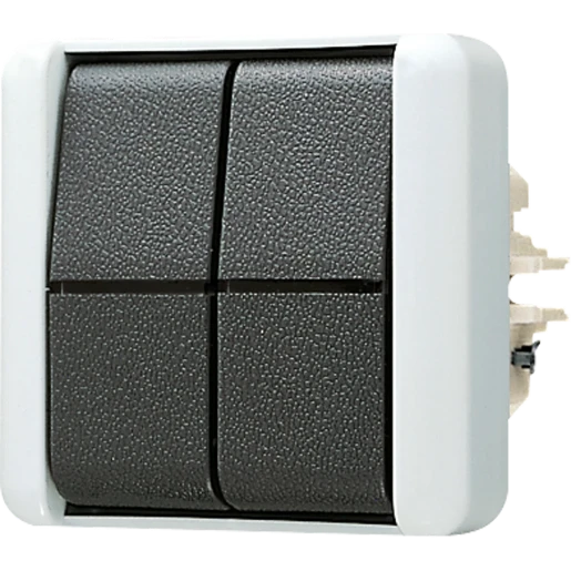 Jung WG 800 wipschakelaar zonder onderkast Serieschakelaar opbouw 10AX grijs RAL 7035 IP44 805E