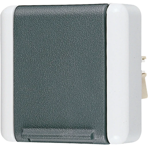 Jung WG 800 wandcontactdoos (zonder onderkast) opbouw 16A 250V RA Glanzend grijs RAL 7035 IP44 820N