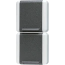 Jung WG 800 wandcontactdoos onderkast opbouw 16A 250V RA Glanzend grijs RAL 7035 IP44 822N