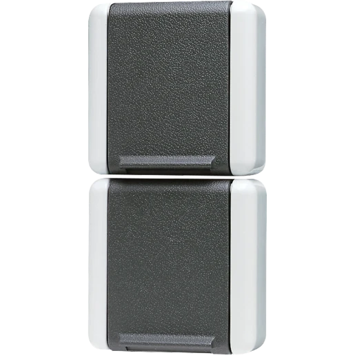 Jung WG 800 wandcontactdoos onderkast opbouw 16A 250V RA Glanzend grijs RAL 7035 IP44 822N