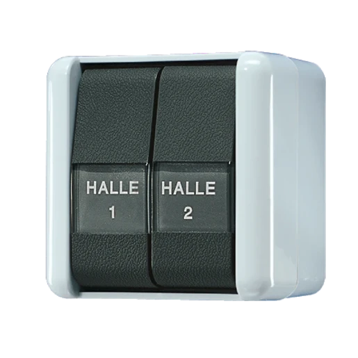 Jung WG 800 wipschakelaar met onderkast Wissel-/wisselschakelaar opbouw 10AX grijs RAL 7035 IP44 809NAW