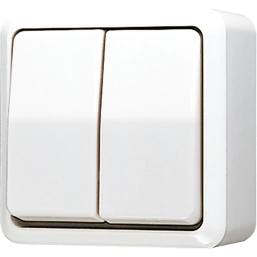 Jung AP 600 wipschakelaar Serieschakelaar opbouw 10AX wit RAL 9016 IP20 605AWW