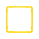 Jung CD range Applicatie-raam Kunststof geel RAL 1023 CDP81GE