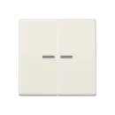 Jung AS range centraalplaat + schakelwip seriecontroleschakelaar tweedelige wip wit RAL 1013 AS591-5KO5BF