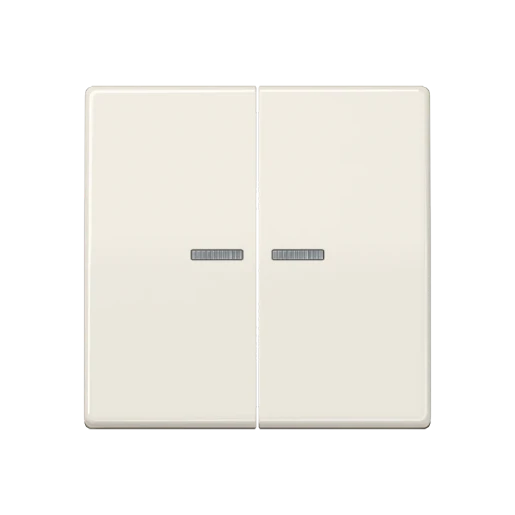 Jung AS range centraalplaat + schakelwip seriecontroleschakelaar tweedelige wip wit RAL 1013 AS591-5KO5BF