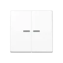 Jung AS range centraalplaat + schakelwip serie controleschakelaar tweedelige wip wit RAL 9016 AS591-5KO5BFWW