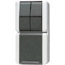 Jung WG 800 combinatie wandcontactdoos serie + ra wissel opbouw grijs IP44 875W