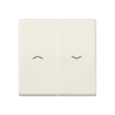 Jung AS range Centraalplaat + schakelwip tweedelige wip wit RAL 1013 AS591-5PBF