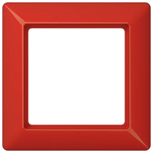 Jung AS range afdekraam as500 1-voudig Horizontaal en verticaal Rood RAL 3003 IP2X AS581GLRT