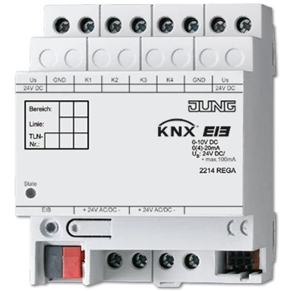 Jung Analoge ingang KNX DIN-rail 2214REGA