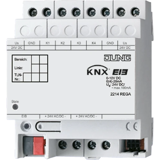 Jung Analoge ingang KNX DIN-rail 2214REGA