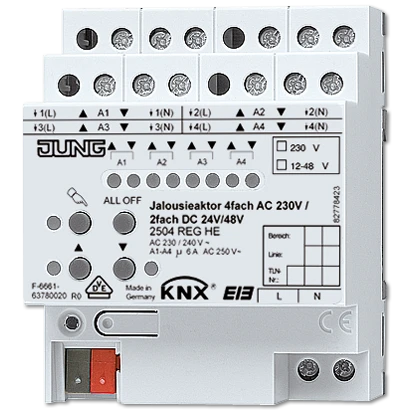 Jung KNX jaloezieactor 4x230VAC/2x24VDC