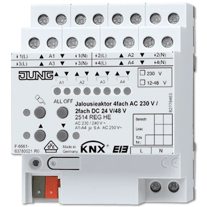 Jung KNX jaloezieactor 4x230VAC/2x24VDC