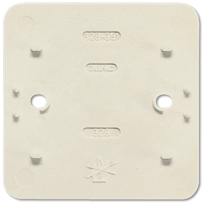 Jung AP 600 bodemplaat schakelmateriaal 1-voudig Horizontaal en verticaal Glanzend wit RAL 1013 J328