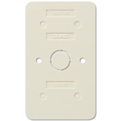 Jung AP 600 Bodemplaat schakelmateriaal 2-voudig Horizontaal en verticaal Glanzend wit RAL 1013 328-622