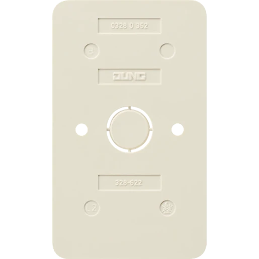 Jung AP 600 Bodemplaat schakelmateriaal 2-voudig Horizontaal en verticaal Glanzend wit RAL 1013 328-622