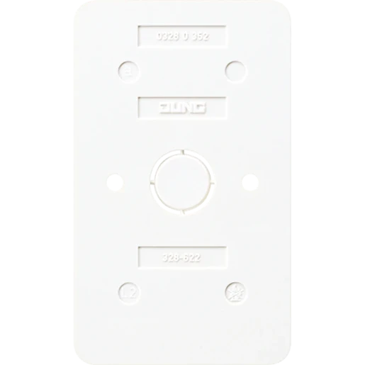 Jung AP 600 Bodemplaat schakelmateriaal 2-voudig Horizontaal en verticaal Glanzend wit RAL 9016 328-622WW