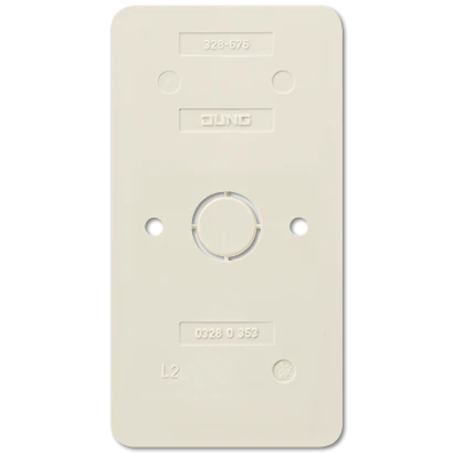 Jung AP 600 Bodemplaat schakelmateriaal 2-voudig Horizontaal en verticaal Glanzend wit RAL 1013 328-676