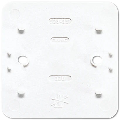 Jung AP 600 Bodemplaat schakelmateriaal 1-voudig Horizontaal en verticaal Glanzend wit RAL 9016 328WW