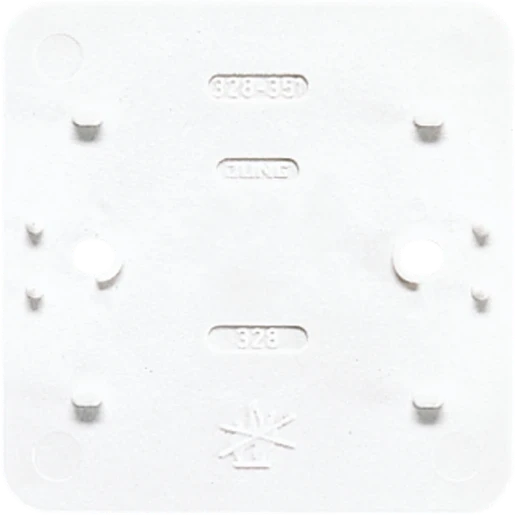 Jung AP 600 Bodemplaat schakelmateriaal 1-voudig Horizontaal en verticaal Glanzend wit RAL 9016 328WW