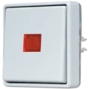 Jung WG 600 wipschakelaar controleschakelaar Tweepolige schakelaar opbouw 10AX grijs RAL 7035 IP44 602KOE