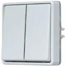 Jung WG 600 wipschakelaar zonder onderkast Serieschakelaar opbouw 10AX grijs RAL 7035 IP44 605E