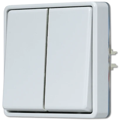 Jung WG 600 wipschakelaar zonder onderkast Serieschakelaar opbouw 10AX grijs RAL 7035 IP44 605E